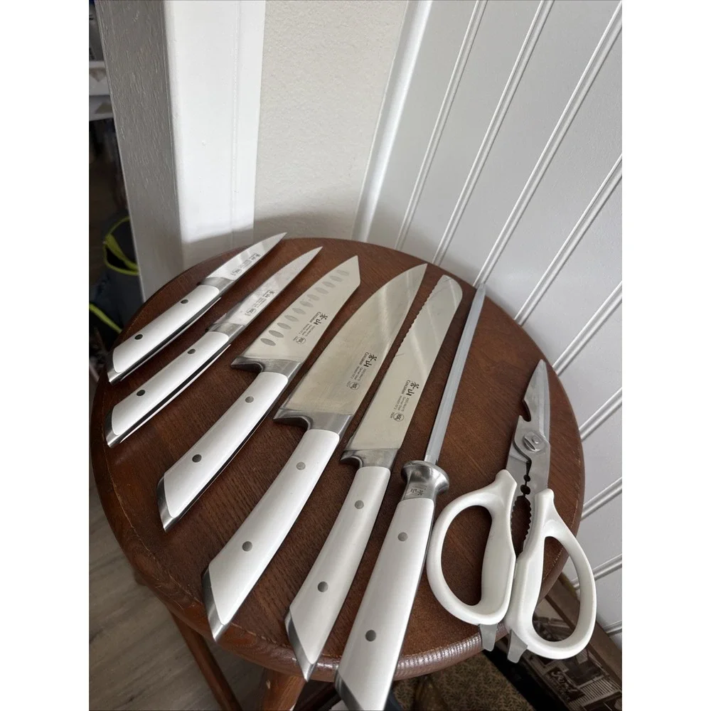 Cangshan 7 Piece Knife Set , White , MINT